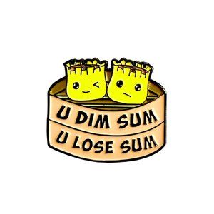 Funny Kawaii Dim Sum Dumpling Enamel Pin
